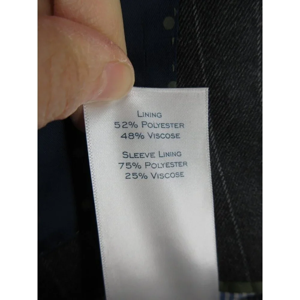 Charles Tyrwhitt Sport Coat 44 L Blazer Wool Pinstripe Jacket Slim Fit